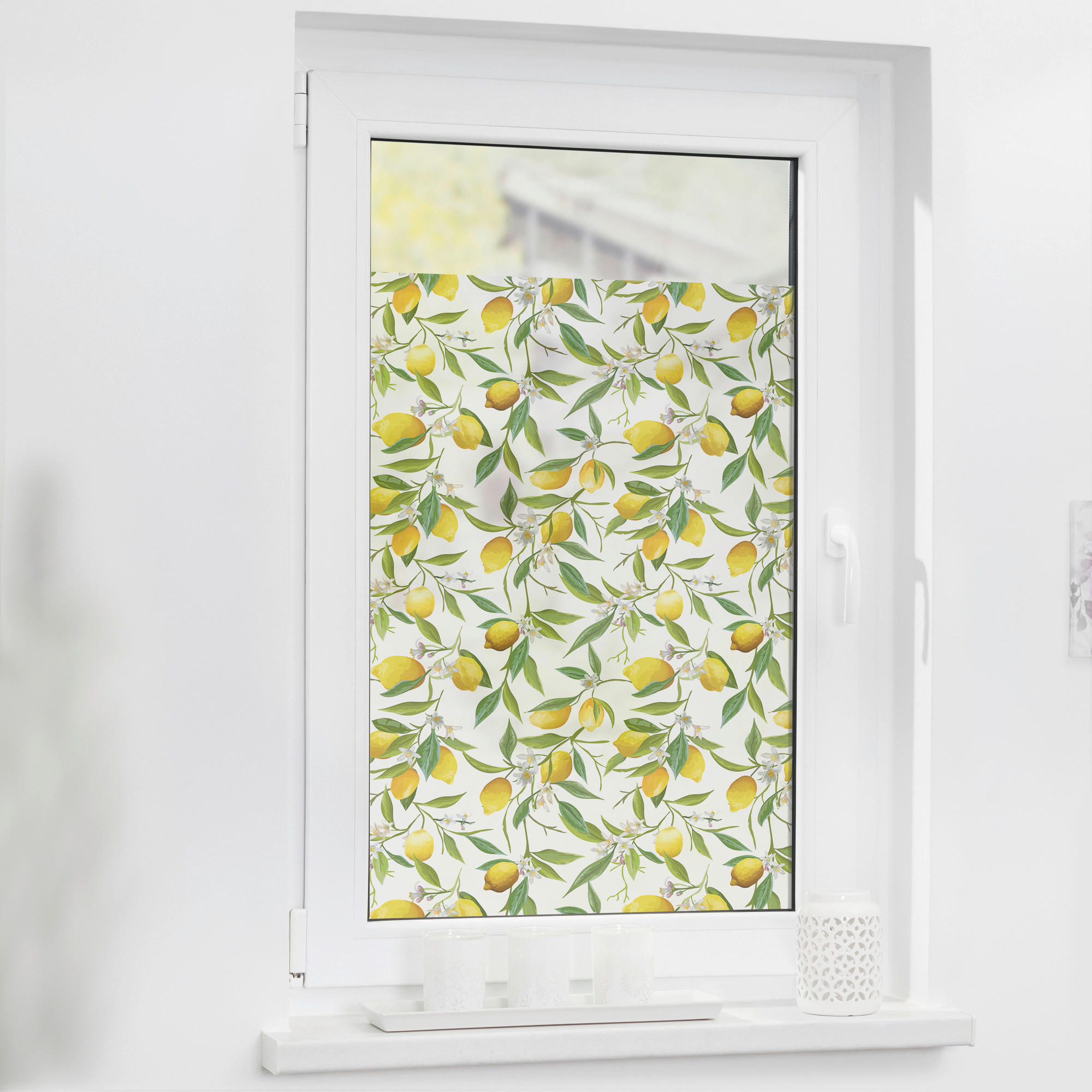 LICHTBLICK Fensterfolie Limone  Limone gelb grün B/L: ca. 50x100 cm Limone - gelb/grün (50,00/100,00cm) - LICHTBLICK