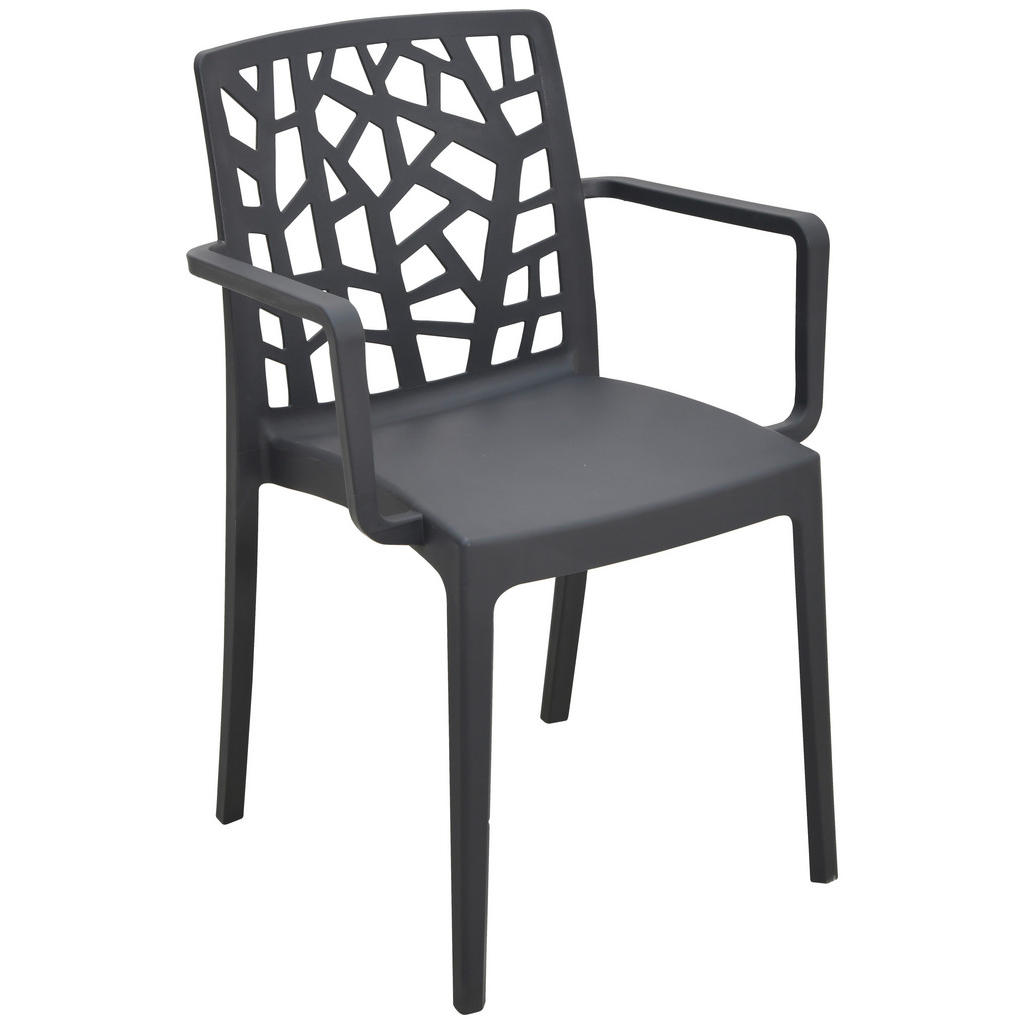 Thumbnail - POCOline Stapelstuhl Florenz dunkelgrau Kunststoff B/H/L: ca. 53x82x55 cm