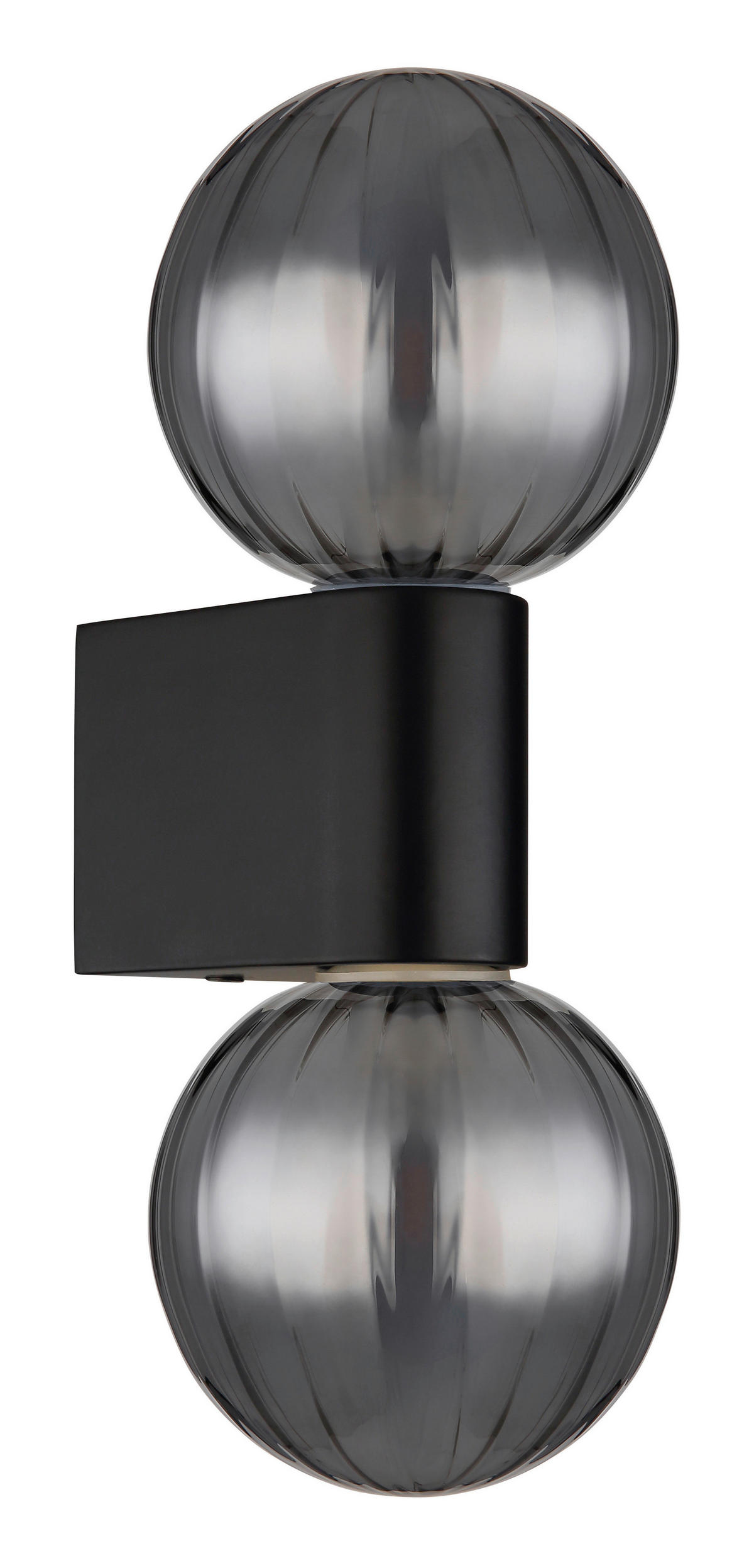 GLOBO LED-Wandleuchte Rauch schwarz Glas Aluminium B/H: ca. 10x26,5 cm 2 Brennstellen ANDER - schwarz/Rauch (10,00/26,50cm) - GLOBO