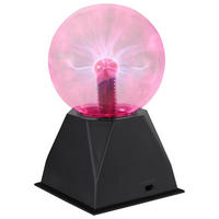 Tischleuchte schwarz Kunststoff H/D: ca. 20x12,7 cm LED-Tischleuchte_Plasmaleuchte - schwarz (12,70/20,00cm)