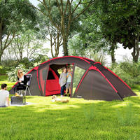 Outsunny Campingzelt grau Kunststoff B/H/L: ca. 235x195x615 cm Campingzelt - grau (615,00/235,00/195,00cm) - Outsunny