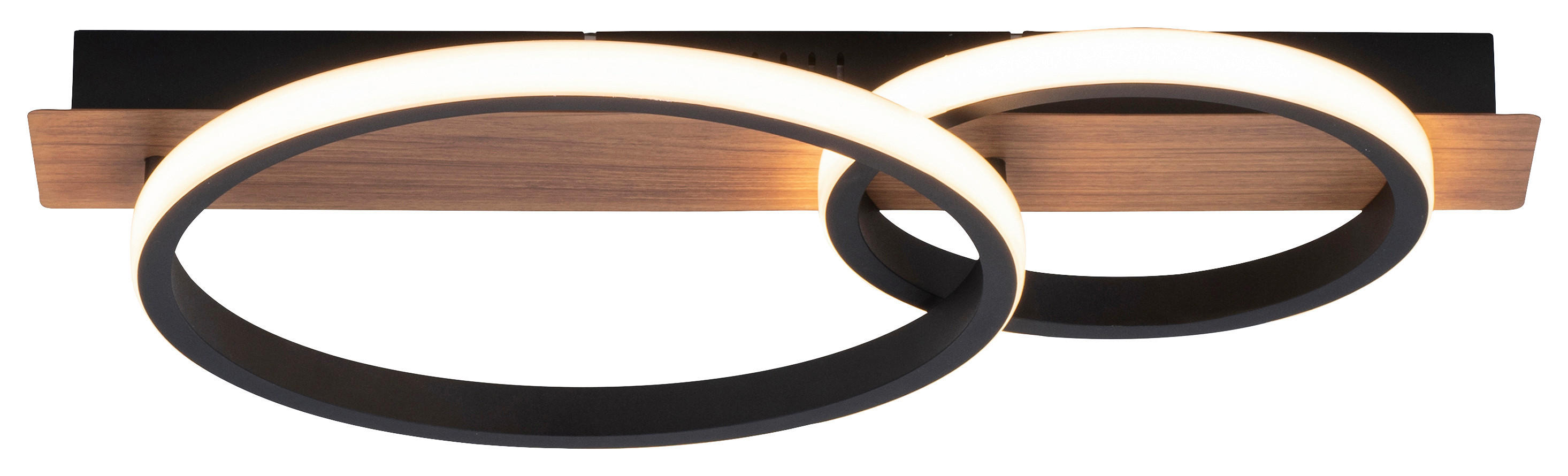 Just Light LED-Deckenleuchte TROOPER 15615-78 schwarz weiß natur Kunststoff Metall B/H/T: ca. 30x8x53 cm 1 Brennstellen TROOPER - weiß/natur (30,00/8,00/53,00cm) - Just Light