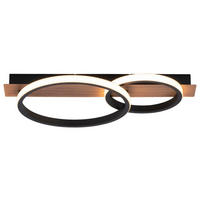 Just Light LED-Deckenleuchte TROOPER 15615-78 schwarz weiß natur Kunststoff Metall B/H/T: ca. 30x8x53 cm 1 Brennstellen TROOPER - weiß/natur (30,00/8,00/53,00cm) - Just Light