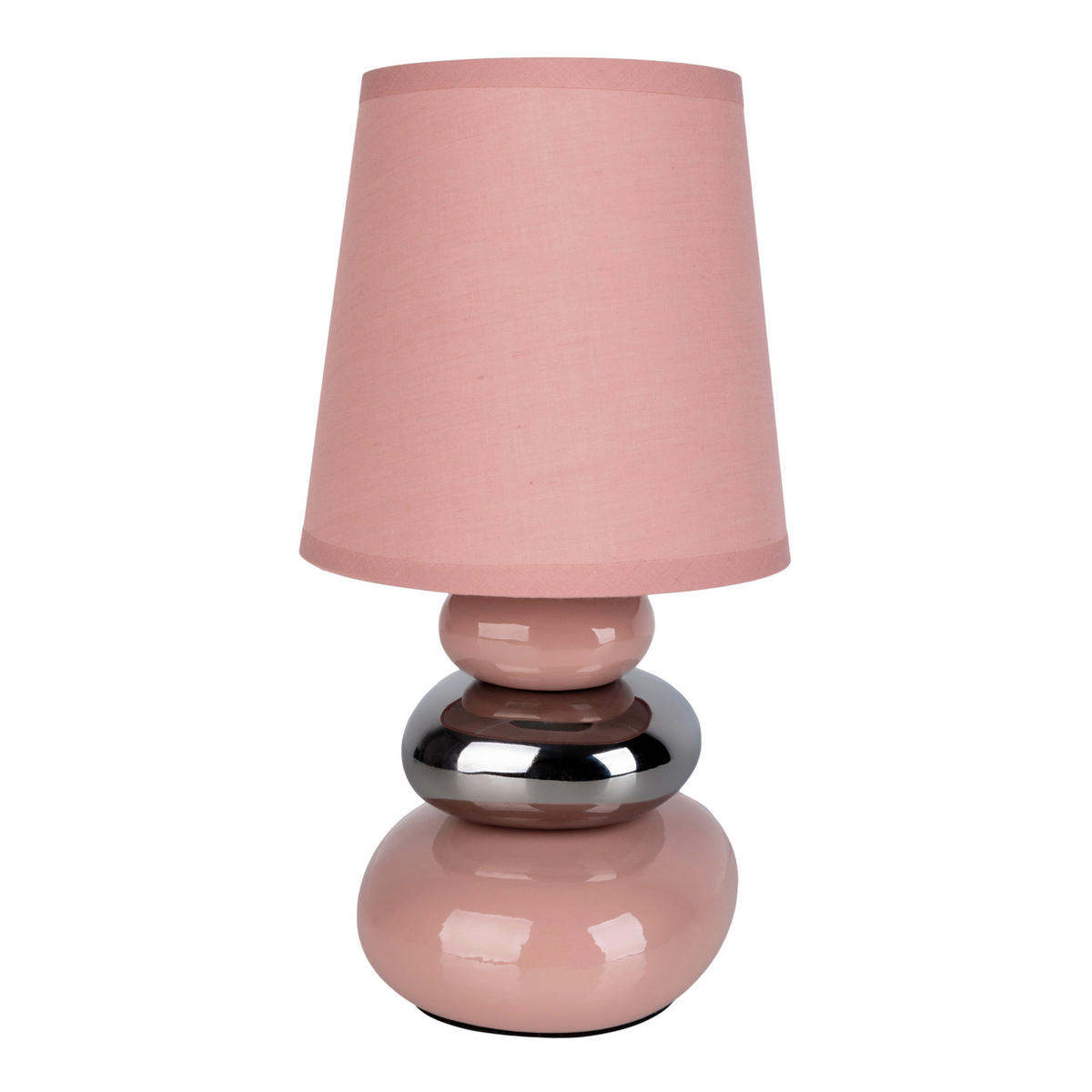 Näve Leuchten Tischleuchte 3045332 lachs rosé Keramik B/H/T: ca. 16x31x16 cm E14 1 Brennstellen Stoney - rosé/lachs (16,00/31,00/16,00cm) - Näve Leuchten