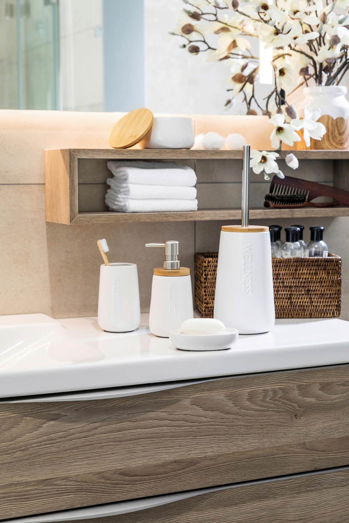 Zahnputzbecher Zahnputzbecher_Bonja_Wellness - weiß (8,50/13,00cm) - Axentia
