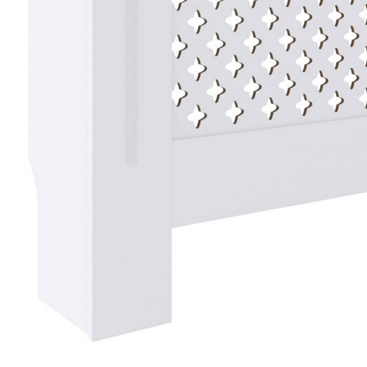VidaXL Heizkörperverkleidung weiß B/H/T: ca. 205x81,5x19 cm Heizkörperverkleidung - weiß (205,00/81,50/19,00cm) - VidaXL