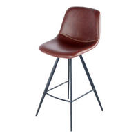 Barhocker Samantha 300 2er dunkelbraun Kunstleder B/H/T: ca. 47,5x102x56,5 cm Samantha 300 2er - dunkelbraun/schwarz (47,50/102,00/56,50cm) - 360 Living