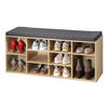 Kesper Schuhregal natur Spanplatte B/H/T: ca. 103,5x48x29,5 cm Schuhregal_mit_Sitzkissen - natur (103,50/48,00/29,50cm) - Kesper