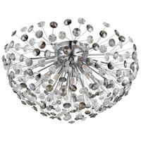 GLOBO LED-Deckenleuchte Rauch Chrom Metall H/D: ca. 32,5x60 cm 6 Brennstellen KATRINA - Chrom/Rauch (60,00/32,50cm) - GLOBO
