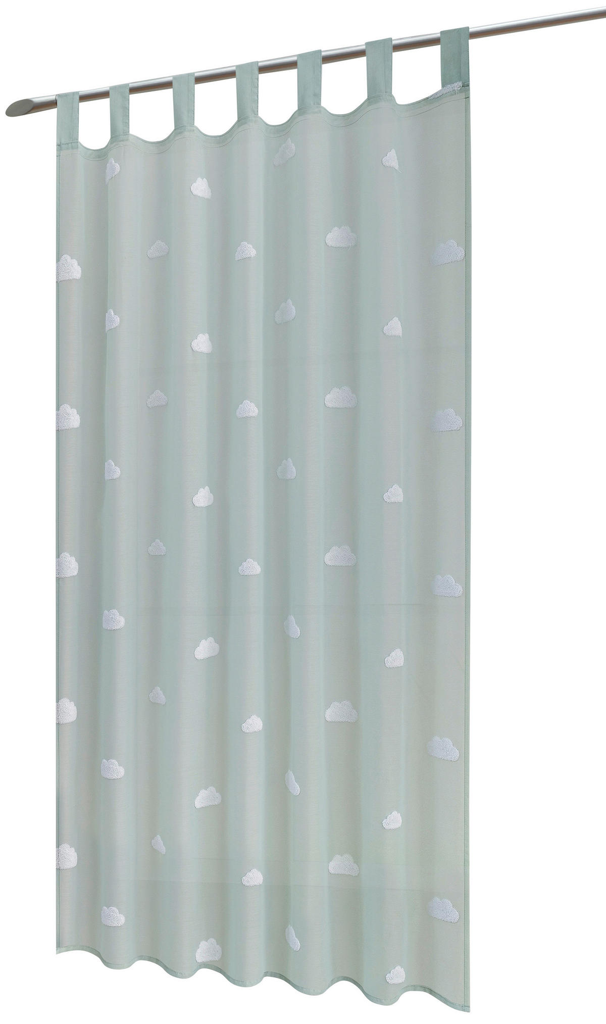 Kombivorhang Clouds salbei B/L: ca. 140x175 cm Clouds - salbei (140,00/175,00cm) - POCOline