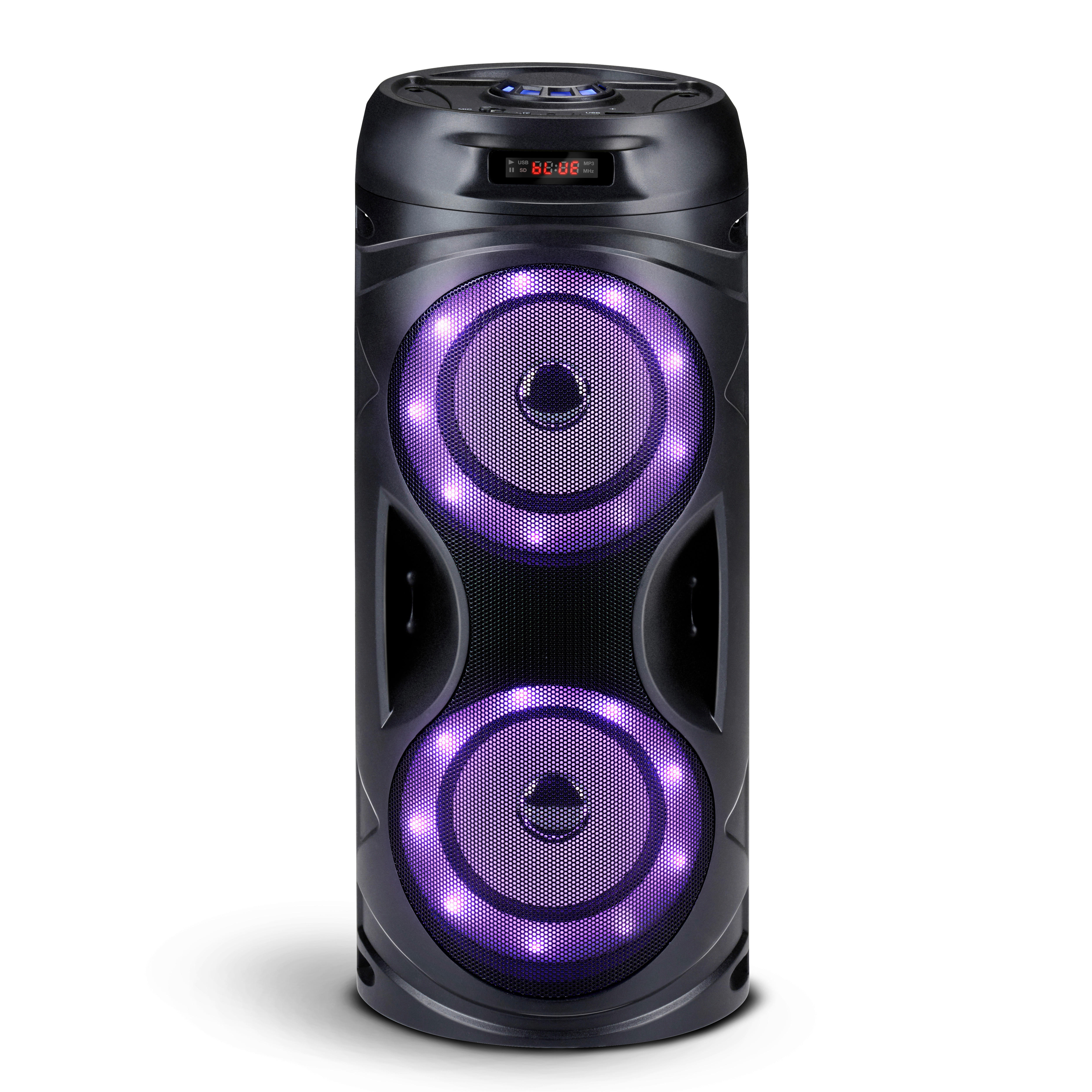 Lautsprecher schwarz Bluetooth-LED-Partylautsprecher - schwarz