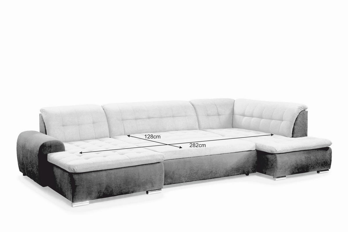 Wohnlandschaft Edard new schwarz grau B/H/T: ca. 348x85x197 cm Edard new - schwarz/Chrom (348,00/85,00/197,00cm)