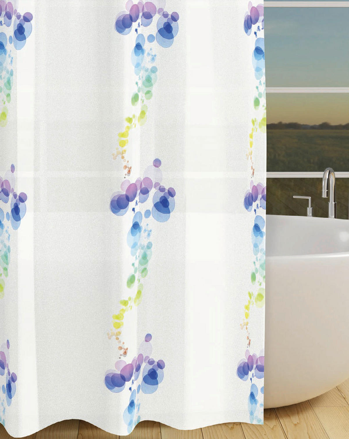 Duschvorhang Polyester B/L: ca. 180x200 cm Duschvorhang_Bubbles - (180,00/200,00cm) - Acus