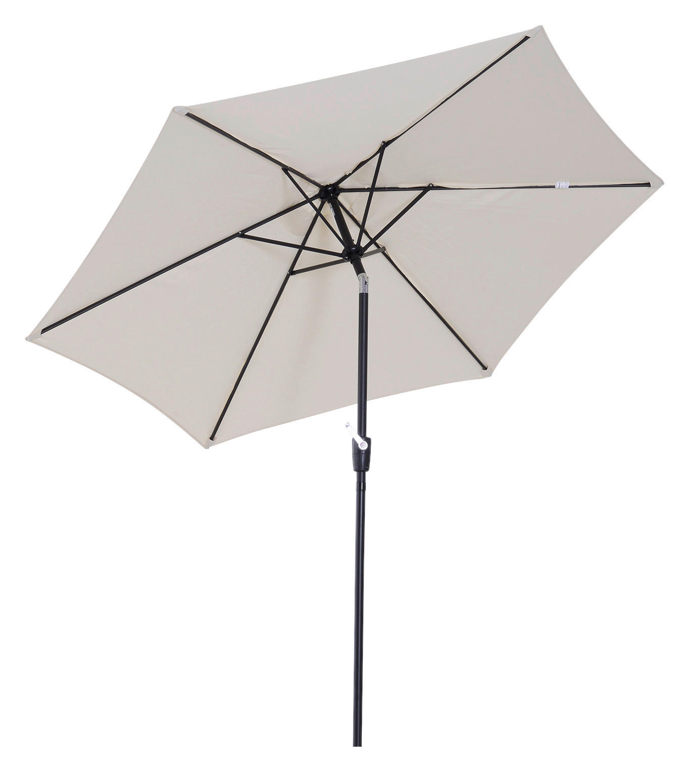 Outsunny Sonnenschirm beige Aluminium B/H/L/S/D: ca. 260x235x260x3,8x270 cm Sonnenschirm - beige (260,00/260,00/235,00cm) - Outsunny