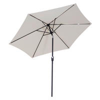 Outsunny Sonnenschirm beige Aluminium B/H/L/S/D: ca. 260x235x260x3,8x270 cm Sonnenschirm - beige (260,00/260,00/235,00cm) - Outsunny