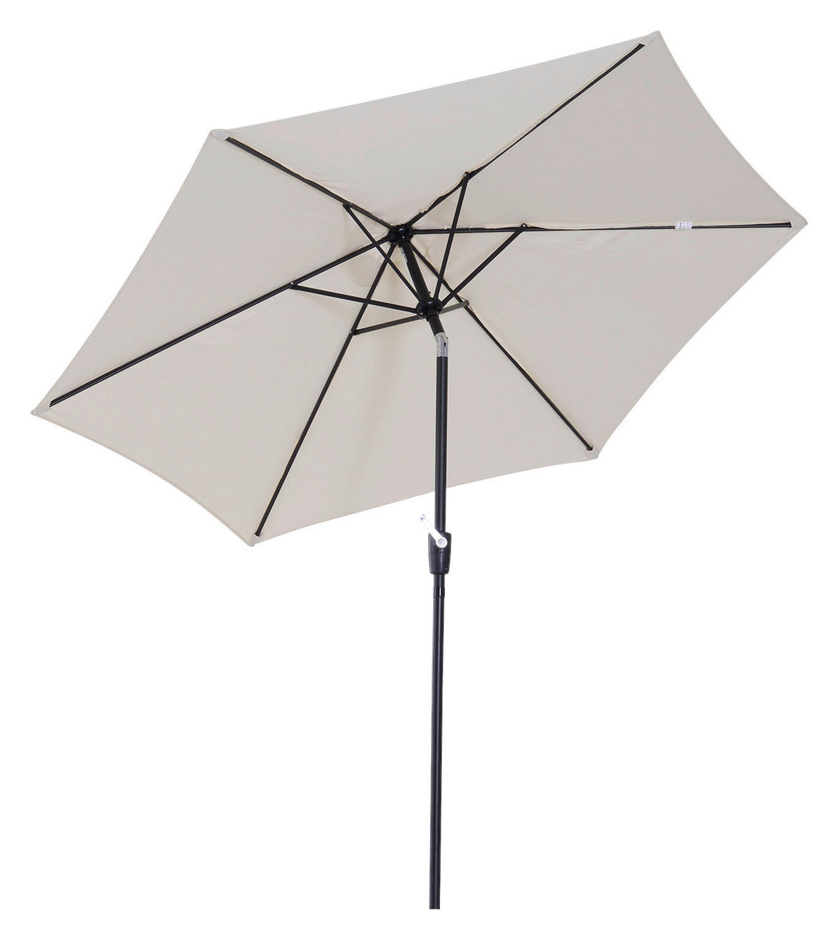 Outsunny Sonnenschirm beige Aluminium B/H/L/S/D: ca. 260x235x260x3,8x270 cm Sonnenschirm - beige (260,00/260,00/235,00cm) - Outsunny
