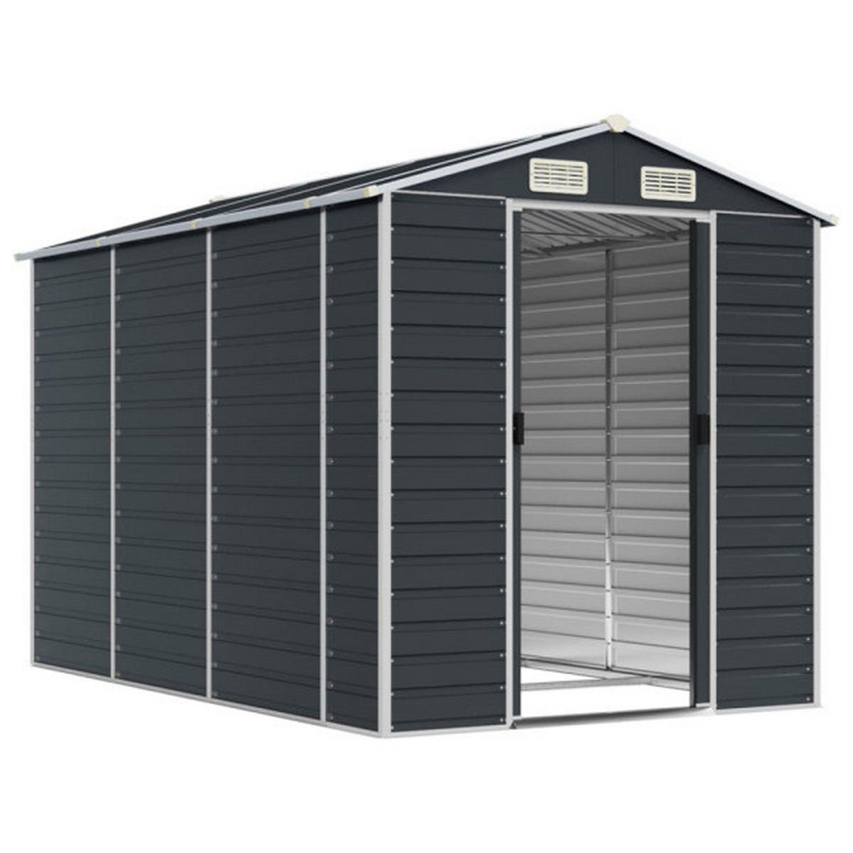 VidaXL Gartenhaus anthrazit B/H/T: ca. 191x198x300 cm Gartenhaus - anthrazit (191,00/198,00/300,00cm) - VidaXL