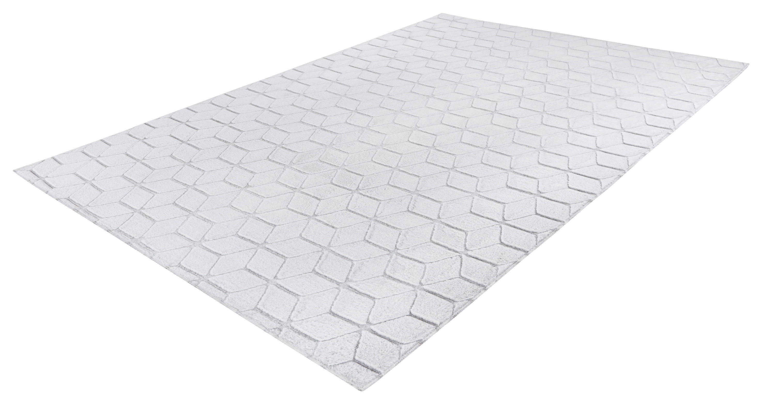 360Living Teppich Vivica graublau B/L: ca. 160x230 cm Vivica - weiß/graublau (160,00/230,00cm) - 360Living