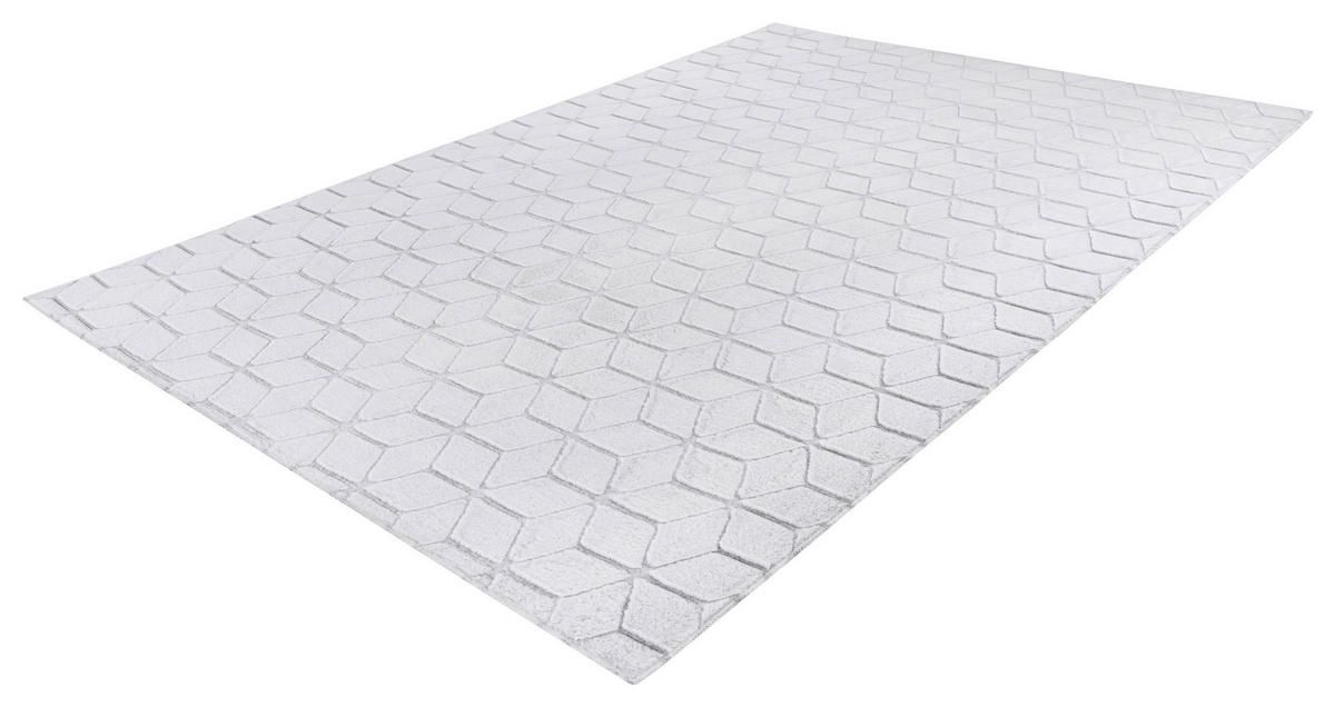 360Living Teppich Vivica graublau B/L: ca. 160x230 cm Vivica - weiß/graublau (160,00/230,00cm) - 360Living