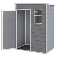 Outsunny Gerätehaus grau B/H/L: ca. 92x193x151 cm Gerätehaus - grau (151,00/92,00/193,00cm) - Outsunny
