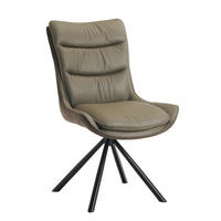 Drehstuhl  grau braun schwarz Leder Stoff Metall Maurice_Stuhl_6003541 - braun/schwarz
