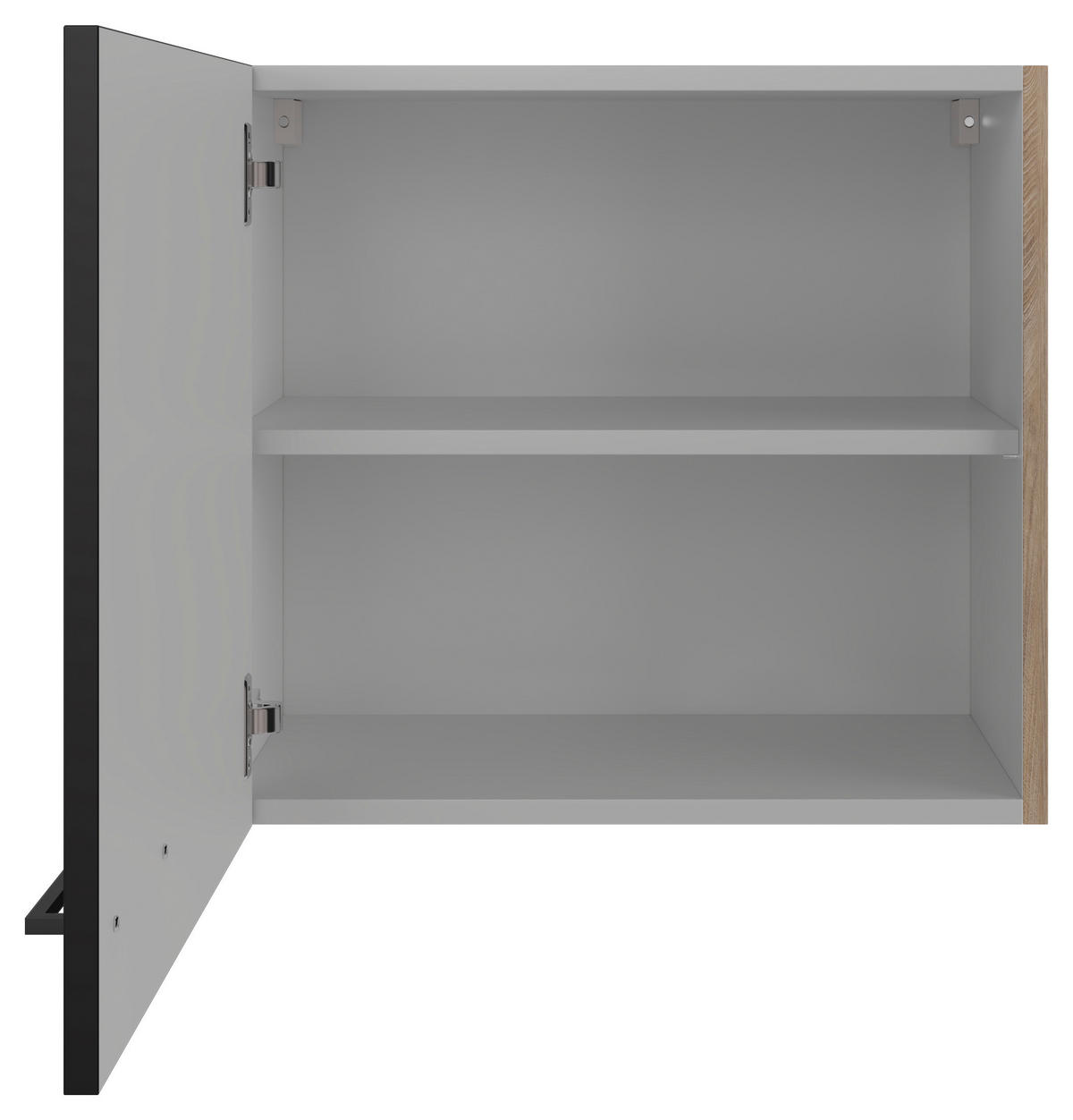 Hängeschrank Capri schwarz matt B/H/T: ca. 60x54,8x32 cm Capri - schwarz/Oak (60,00/54,80/32,00cm) - Flex-Well