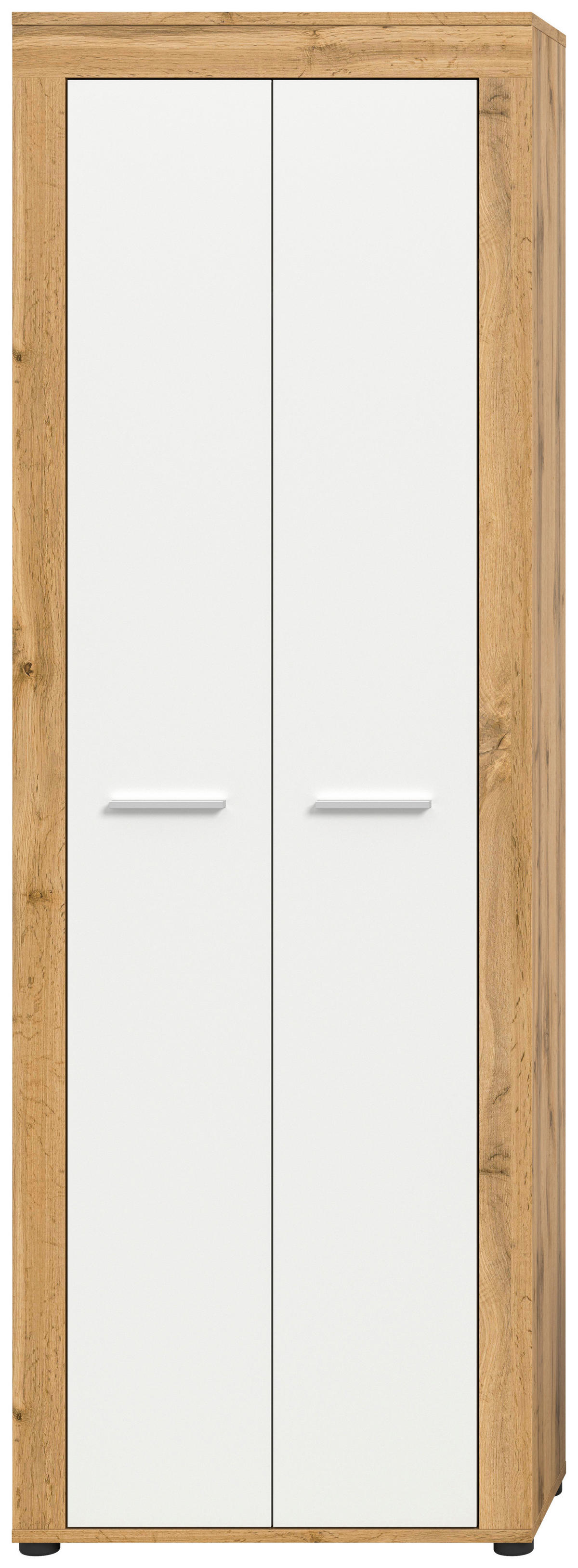 Garderobenschrank JAM Eiche Wotan Nachbildung weiß B/H/T: ca. 64x191x35 cm JAM - Eiche/weiß (64,00/191,00/35,00cm) - xonox.home