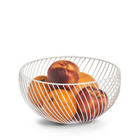Zeller Obstkorb weiß Metall B/H/L: ca. 26x13,5x26 cm Obstkorb - weiß (26,00/26,00/13,50cm) - Zeller