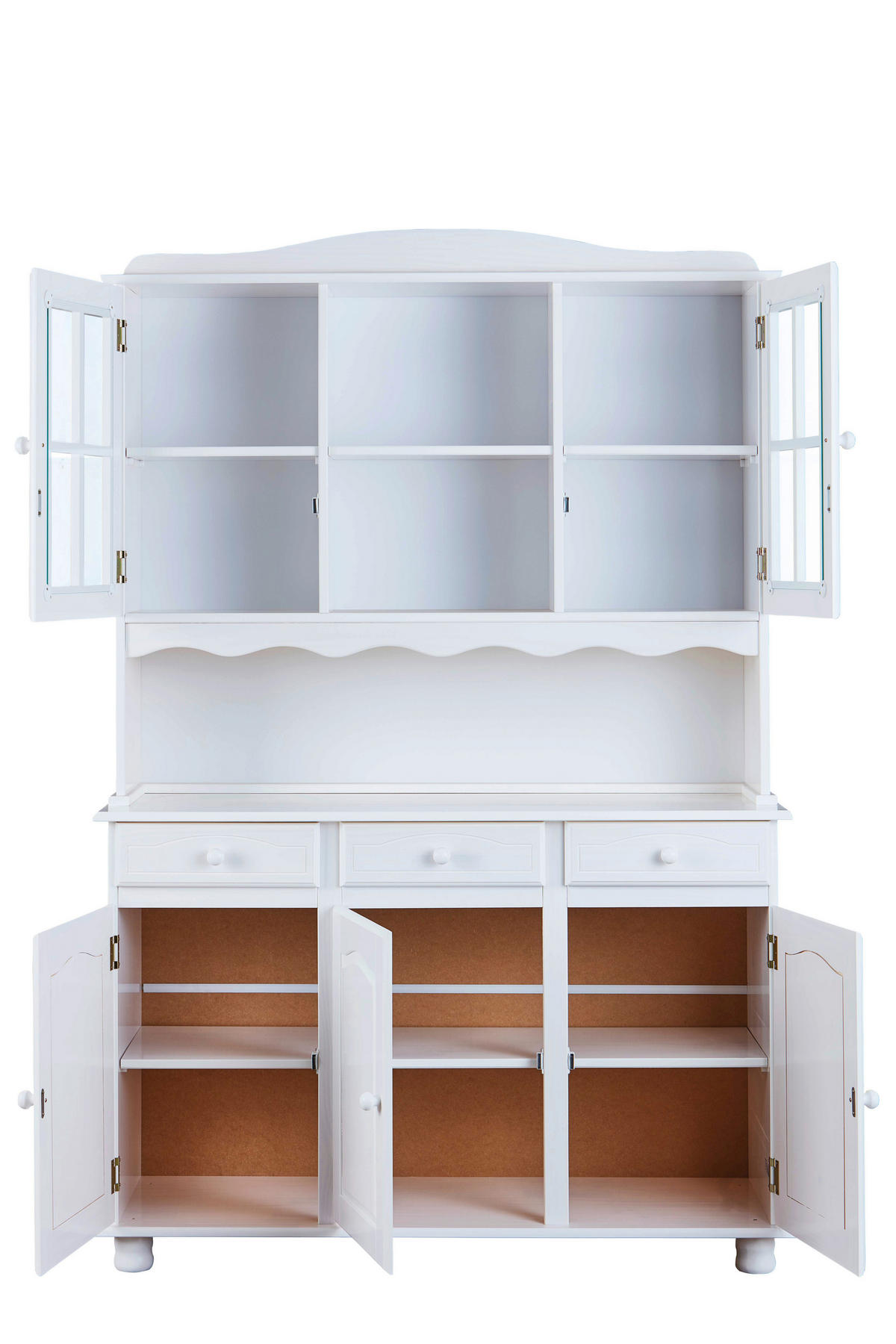 Buffet Siena weiß lackiert Kiefer B/H/T: ca. 130x198x43 cm Siena - weiß (130,00/198,00/43,00cm) - Inter Link