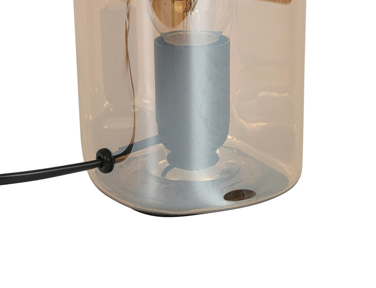 Nolo Tischleuchte Paige amber Glas B/H/L: ca. 9,5x20x9,5 cm E27 1 Brennstellen Paige - amber (9,50/9,50/20,00cm) - Nolo