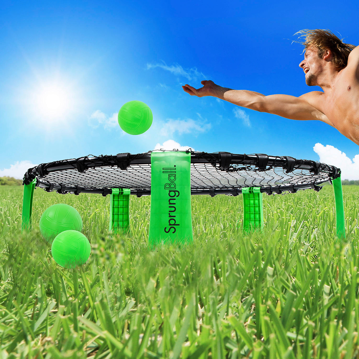 HI Sprung-Ball-Spiel schwarz D: ca. 90 cm Sprung-Ball-Spiel - schwarz (90,00cm) - HI