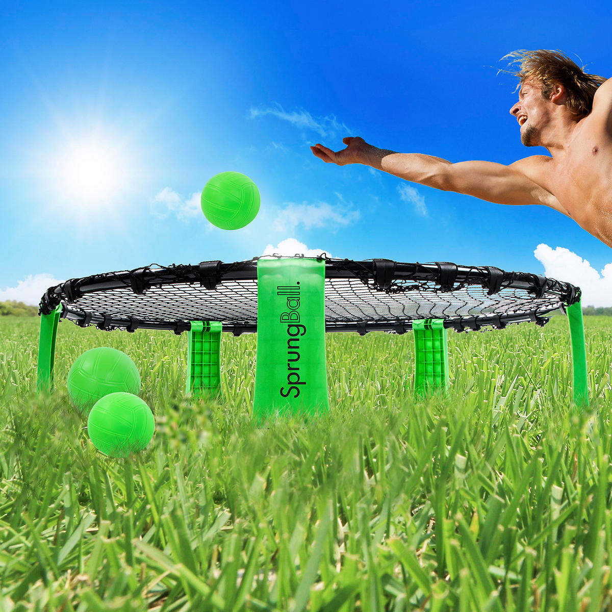 HI Sprung-Ball-Spiel schwarz D: ca. 90 cm Sprung-Ball-Spiel - schwarz (90,00cm) - HI
