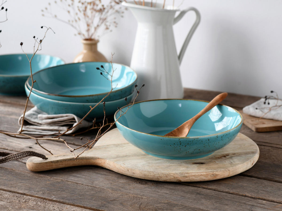 CreaTable Schüssel-Set Nature Collection Water blau Steinzeug Nature Collection Water - blau - CreaTable