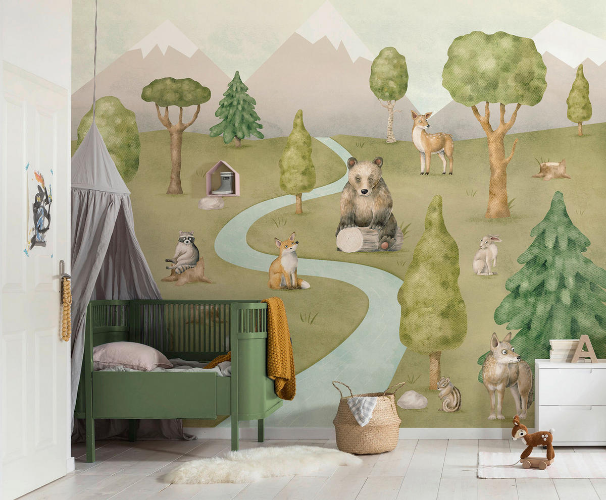 Komar Fototapete Neighbor Wood Meetings B/L: ca. 300x250 cm Neighbor Wood Meetings - (300,00/250,00cm) - Komar
