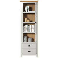 Standvitrine Landside Lichtgrau Eiche Artisan Nachbildung B/H/T: ca. 65x201x41 cm Landside - Lichtgrau/Eiche (65,00/201,00/41,00cm) - Trendteam