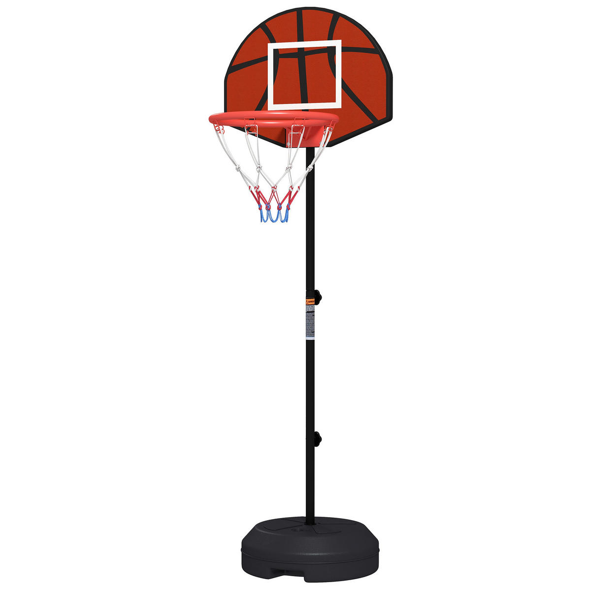 SPORTNOW Basketballständer braun Stahl B/H/L: ca. 38x179x38 cm Basketballständer - braun/schwarz (38,00/38,00/179,00cm) - SPORTNOW