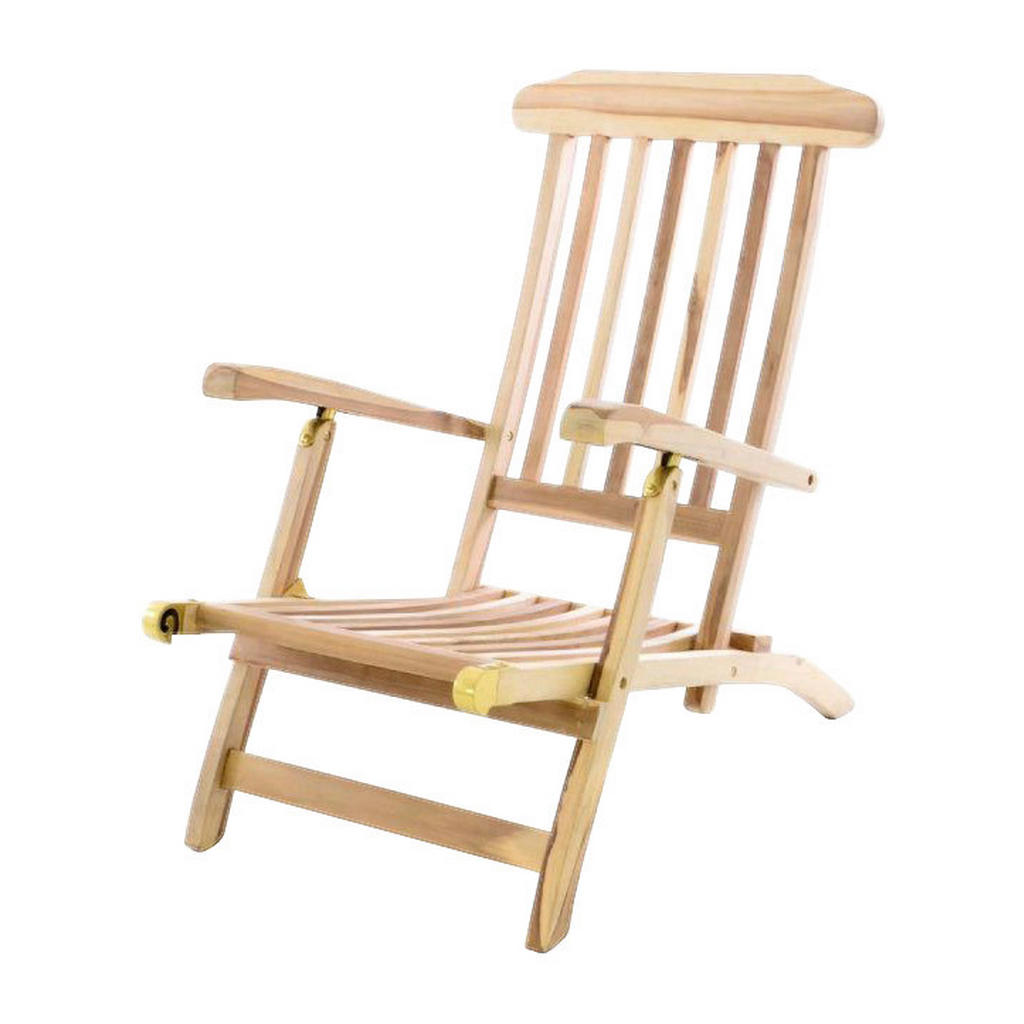 Thumbnail - VCM Gartenliege braun Teakholz B/H/T: ca. 60x90x160 cm