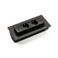 Naber Steckdosenelement Evoline BackFlip schwarz Kunststoff B/H/T: ca. 22,5x5,6x10,48 cm Evoline BackFlip - schwarz (22,50/5,60/10,48cm) - Naber