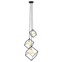 Näve Leuchten Pendelleuchte 7083022 schwarz Metall Glas B/H/T: ca. 40x147x40 cm G9 3 Brennstellen Cadre - schwarz (40,00/147,00/40,00cm) - Näve Leuchten