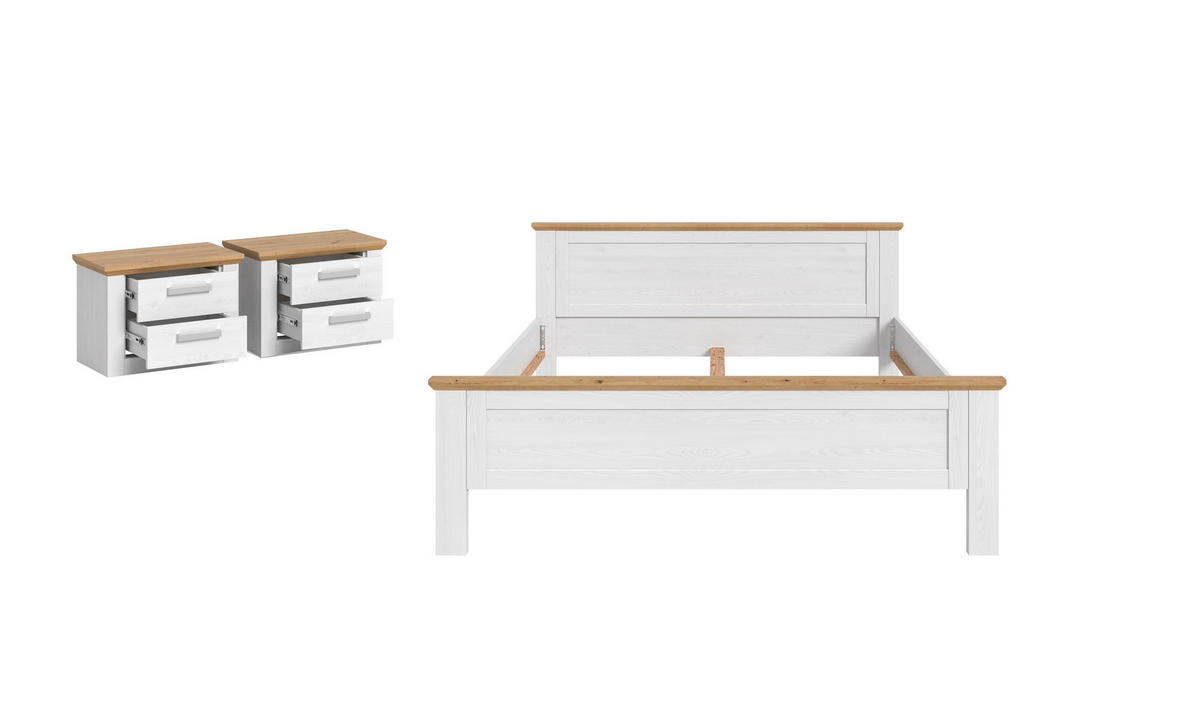 Bettanlage VERONA Sibiu Lärche Nachbildung Eiche Artisan Nachbildung VERONA - Eiche (301,00/90,00/209,00cm) - xonox.home