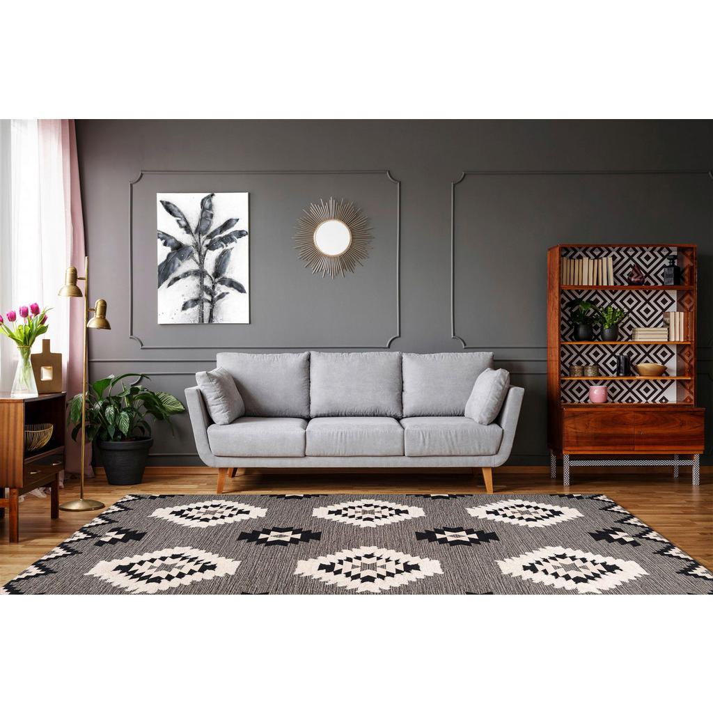 Thumbnail - Arte Espina Kurzflorteppich Ethnie 425 grau B/H/L: ca. 120x1x170 cm