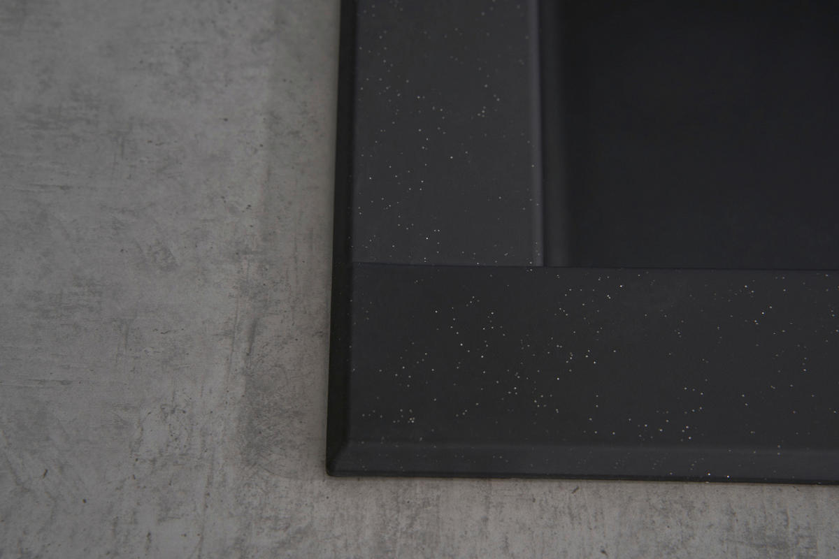 Respekta Einbauspüle Ohio 66 x 50 S schwarz Mineralite B/H/T: ca. 66x21x50 cm Ohio 66 x 50 S - schwarz (66,00/21,00/50,00cm) - Respekta