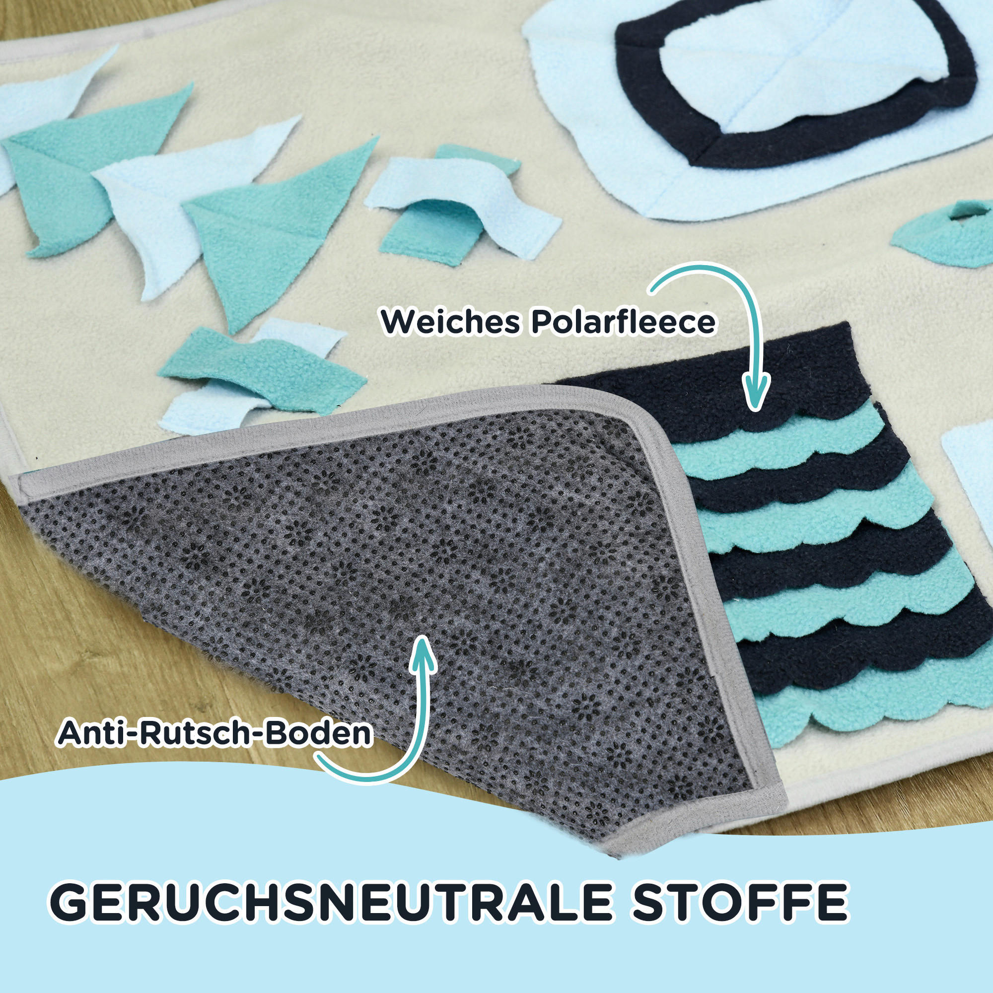 PawHut Haustier-Schnüffelmatte grau Polyester B/H/L: ca. 50x5x74 cm Haustier-Schnüffelmatte - grau (74,00/50,00/5,00cm) - PawHut