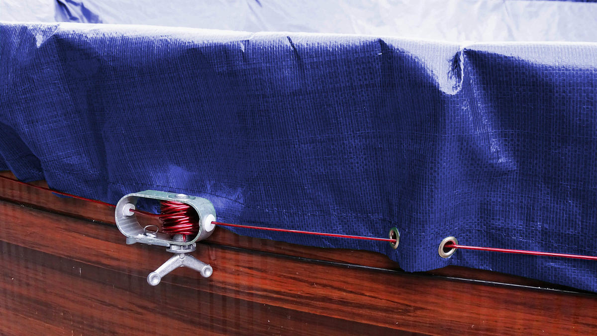 Grasekamp Abdeckplane für Pool rund royalblau Kunststoff D: ca. 640 cm Abdeckplane_rund_640cm - royalblau (640,00cm) - Grasekamp