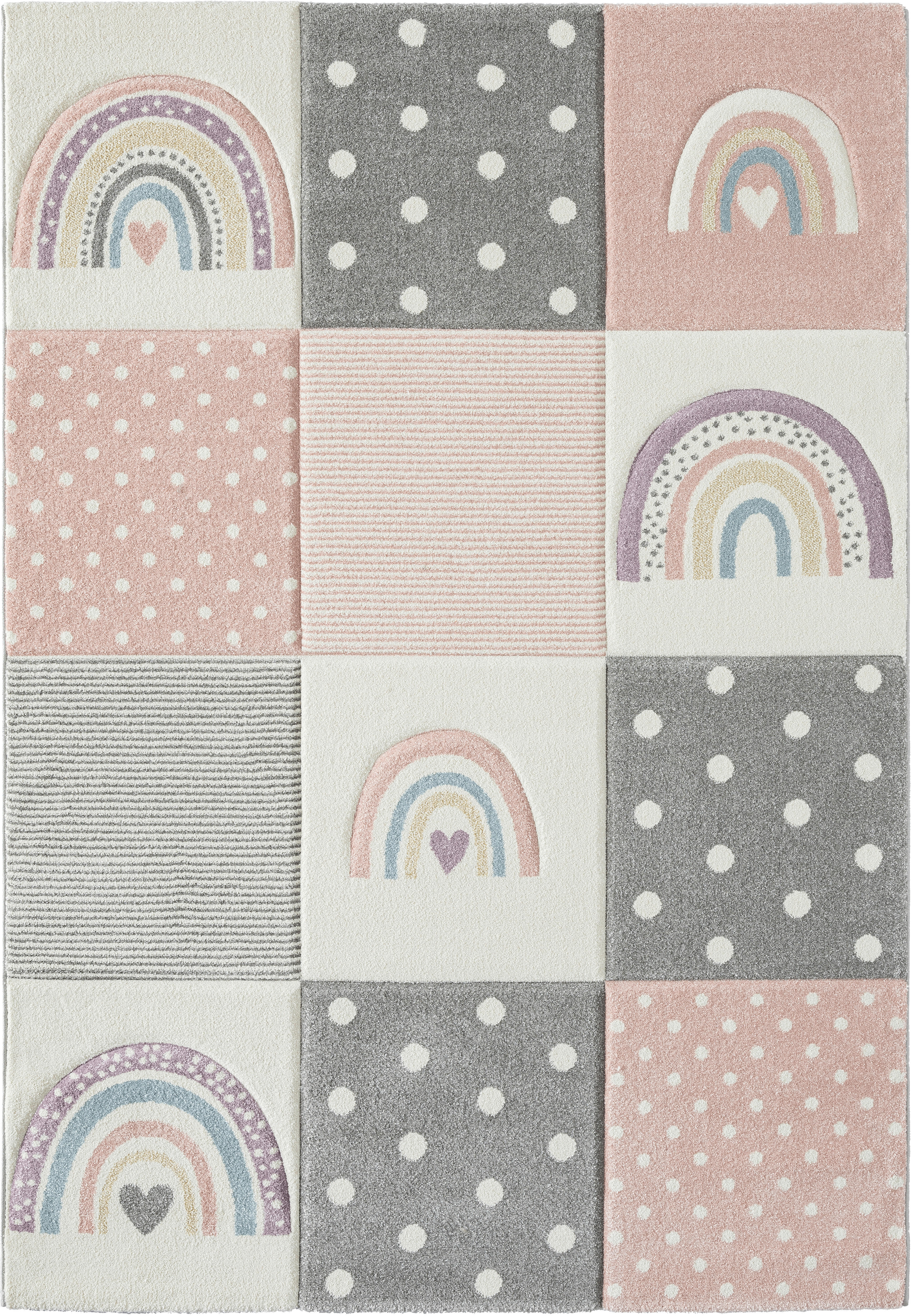 Merinos Teppich Pastel Kids rosa B/L: ca. 120x170 cm Pastel Kids - rosa (120,00/170,00cm) - Merinos