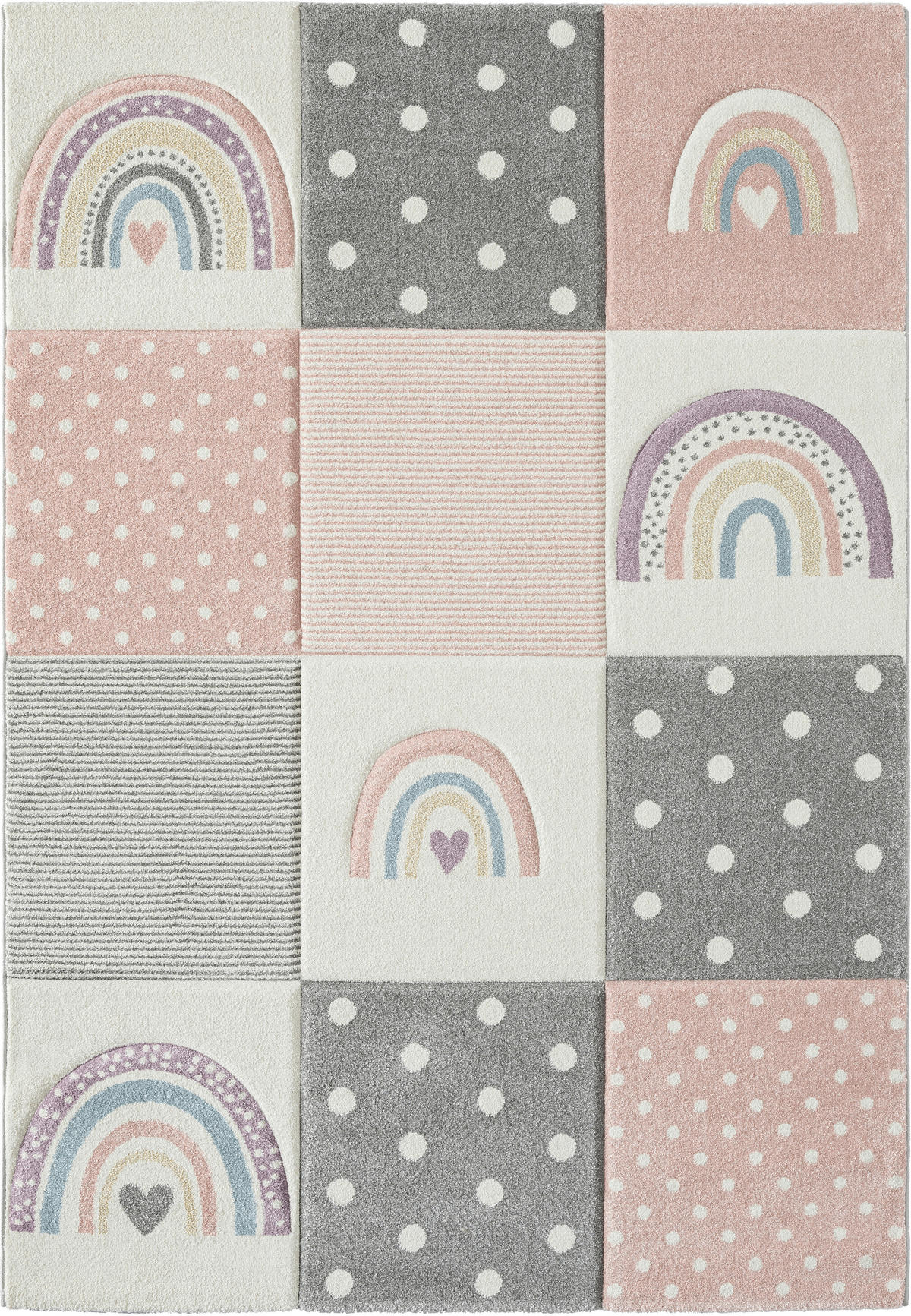 Merinos Teppich Pastel Kids rosa B/L: ca. 80x150 cm Pastel Kids - rosa (80,00/150,00cm) - Merinos