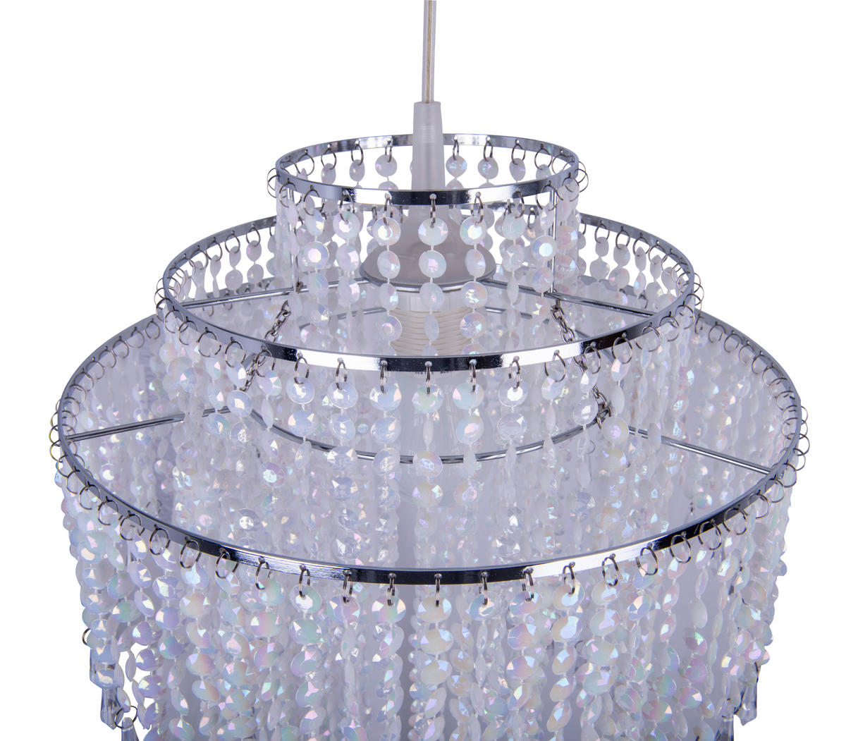 Näve Leuchten Pendelleuchte 7013831 transparent Metall Kunststoff B/H/T: ca. 32x43x32 cm E27 1 Brennstellen Lina - transparent (32,00/43,00/32,00cm) - Näve Leuchten