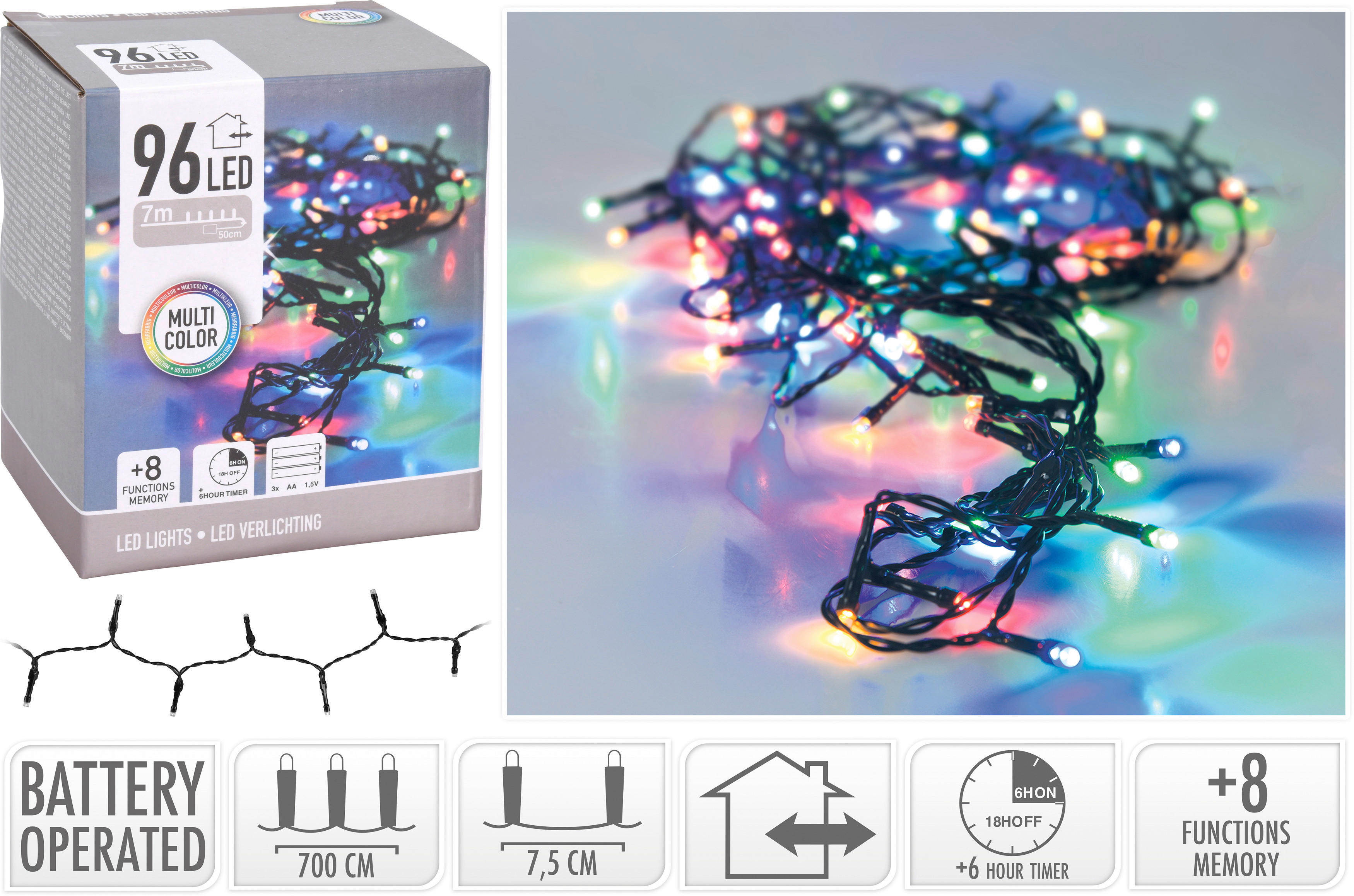 Lichterkette multicolor L: ca. 700 cm LED-Lichterkette_96er - multicolor (700,00cm)