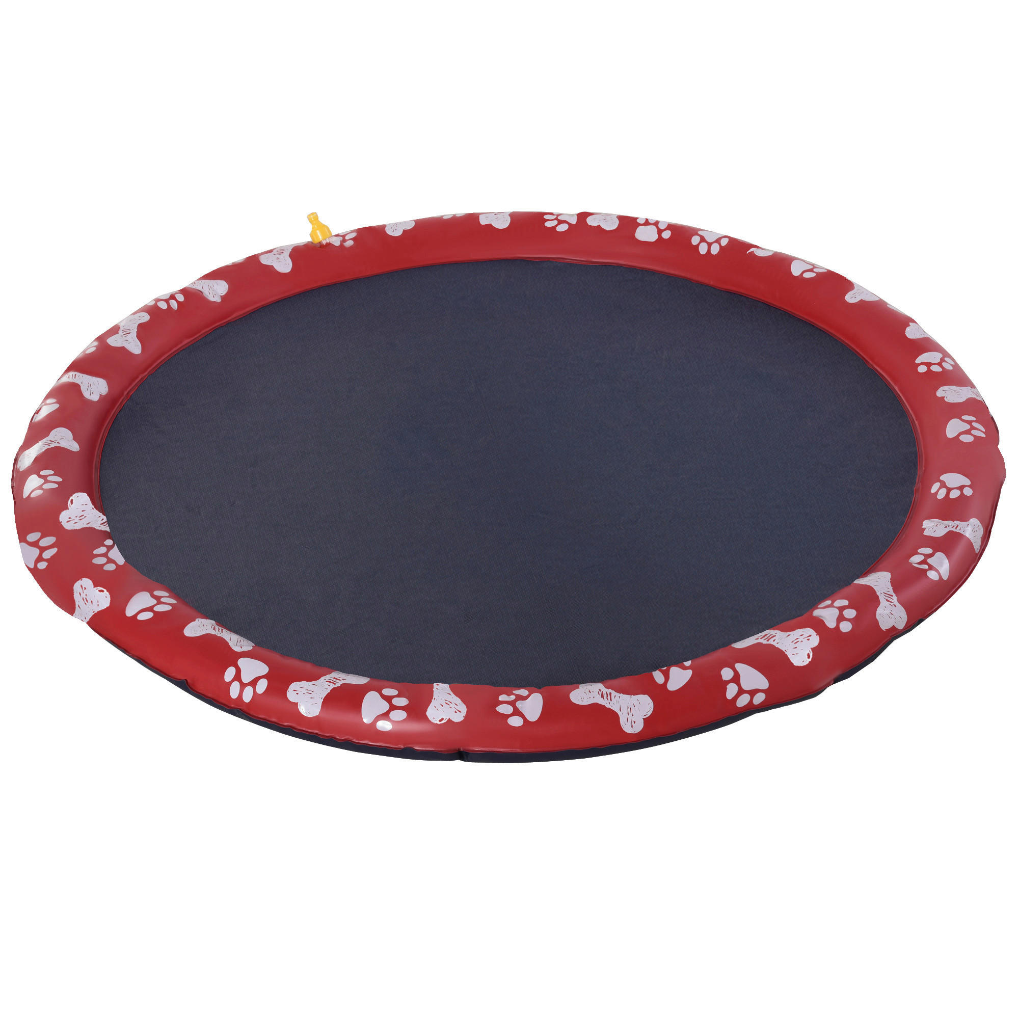 PawHut Hunde-Planschbecken rot Kunststoff B/H/L: ca. 170x1x170 cm Hunde-Planschbecken - rot (170,00/170,00/1,00cm) - PawHut