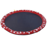 PawHut Hunde-Planschbecken rot Kunststoff B/H/L: ca. 170x1x170 cm Hunde-Planschbecken - rot (170,00/170,00/1,00cm) - PawHut